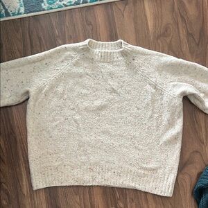 Old Navy Speckled Cream Sweater